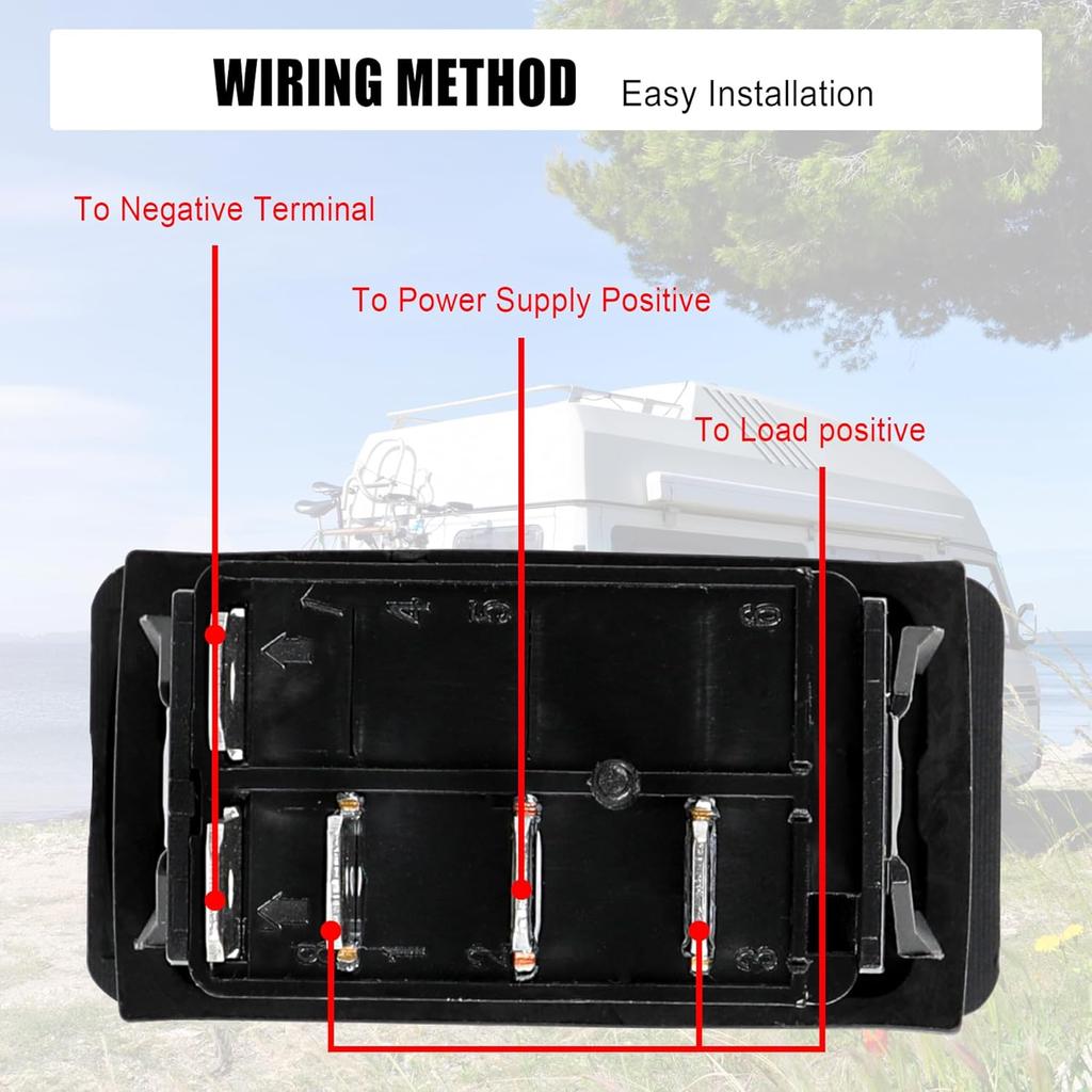 308-1062 Rocker Switch 5 Pin ON-Off-ON Remote Start Switch Compatible with Onan for Cummins Generator, Lighted with Indicator Light, with 5-Pin Line