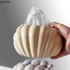 Cream Style Ceramic Tissue Box Creative Shell Shaped Napkin Paper Box Desktop Tissue Case Household Removable Tissue Box