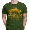 This Awesome Grandpa Belongs To Personalised Fathers Day Birthday T Shirt 2T1A1