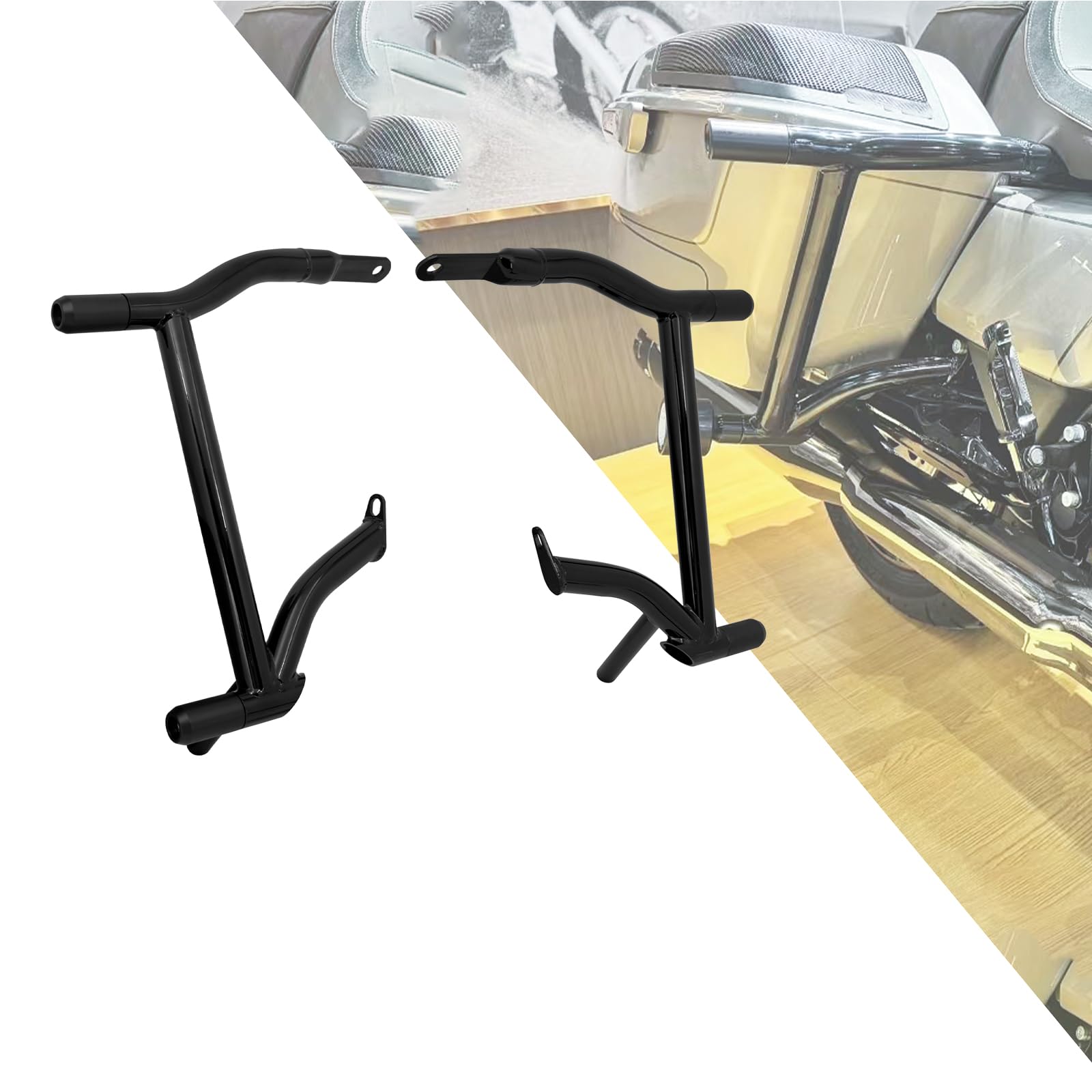 

HDBUBALUS кронштейн для защиты седельной сумки для велосипеда, заднее крепление, опора для седельной сумки, стойка для Harley Touring Street Glide FLHX Road Glide 2009 2024, черный -