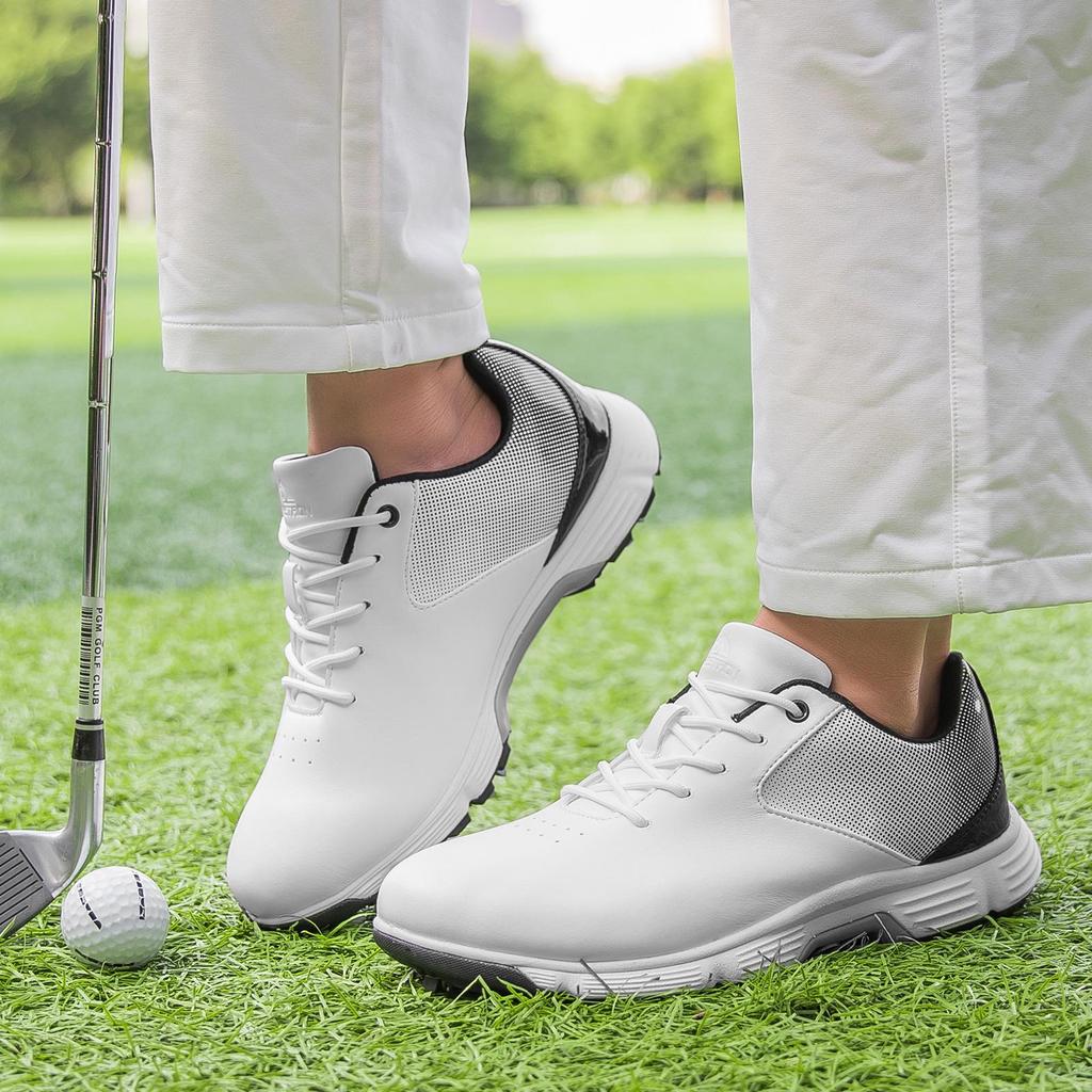 Lechuang THESTRON Waterproof Spiked Golf Shoes, Sizes 39-49 - Casual & Training Footwear
