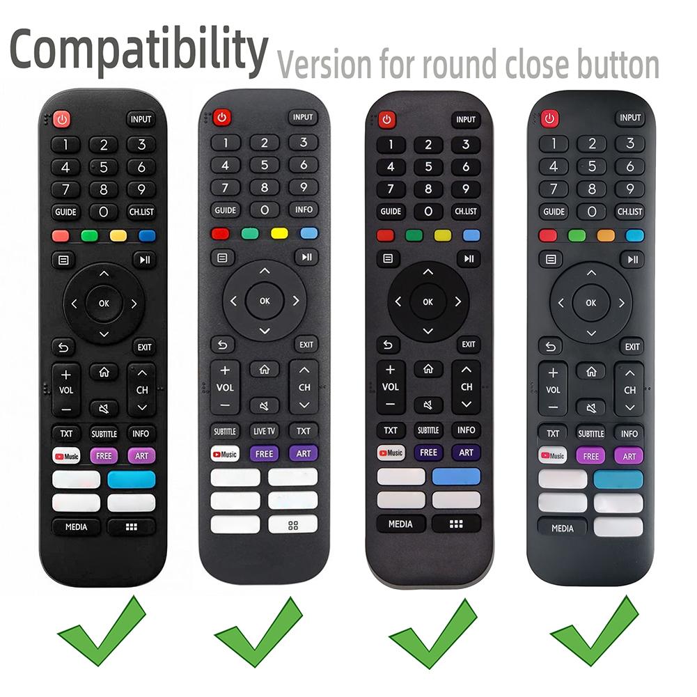 Silicone Protective Cover Anti-Slip Remote Control Washable with Detachable Anti-Lost Lanyard for Hisense EN2A30 EN2P30H EN2J30H