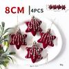 Flocked Painted Cone-Shaped Christmas Icicle Ornaments for Indoor Decoration