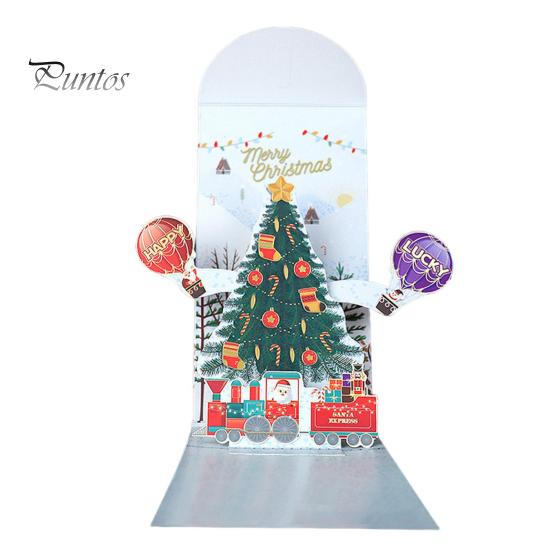 

Рождественские 3D красные конверты Merry Xmas поздравительные открытки Рождественская елка Снеговик Pop-up открытка для празднования праздника Christmas Tree