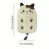 1Pc Wall-mounted Cute Cat-shaped Footprint Embroidery Suitable for Kitchen and Bathroom Hand Towels and Face Towels