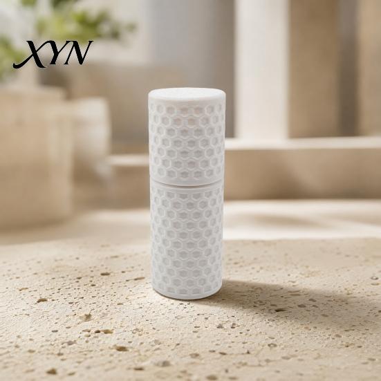 Stackable Storage Box 3D Printed Cotton Swab Organizer Box, Sealed with Dustproof & Moisture-Proof Lid, Home Organization Honeycomb Texture