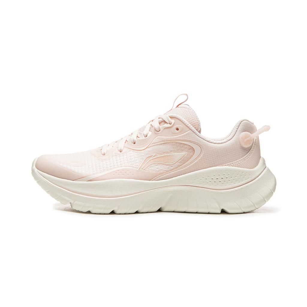 Lining Lingyue Thick Sole Height Increasing Soft Rebound Running Shoes Women sneaker Light-Rose-Pink ARSW108-5