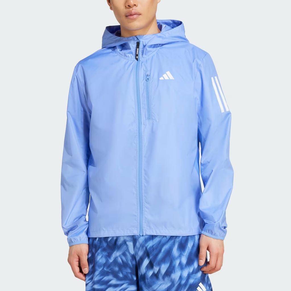 adidas Schmale Kapuzenjacke mit langen Ärmeln Herrenjacken Hellblau JX2249
