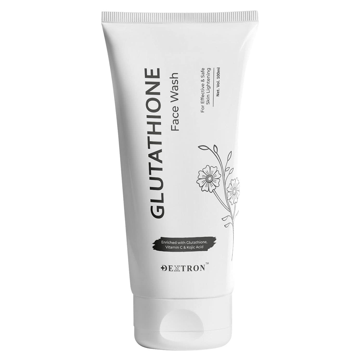 Dextron Glutathione Face Wash Effective & Safe Skin Lightening Cleanser - 100 ml