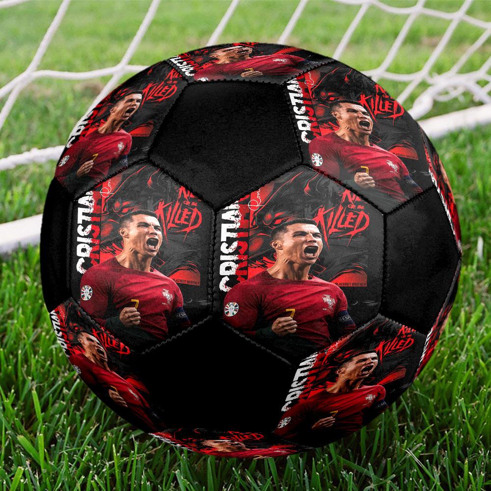 1pc CR7 Soccer Ball Size 5 Indoor Soccer Ball Fashion Colorful Backyard Game - Great For Sports Fans Gift HE17