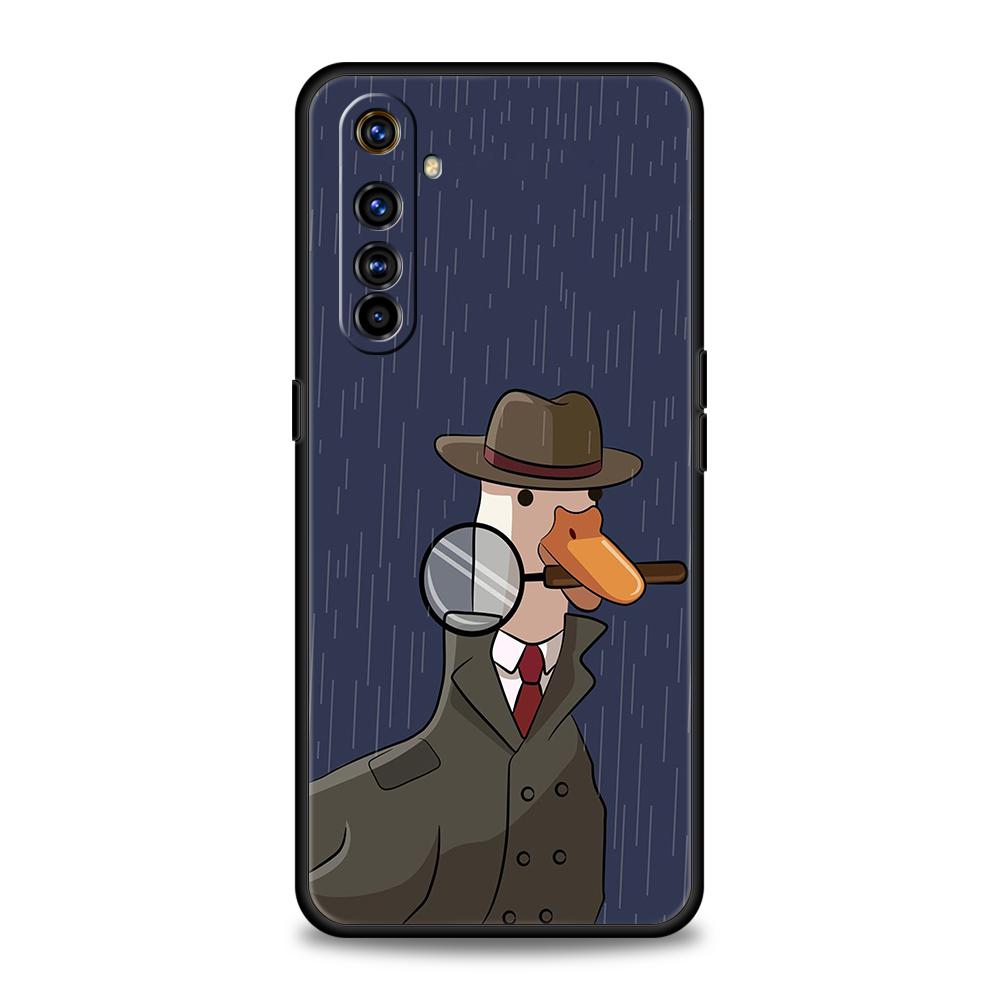 

Cartoon Cute Goose Game Phone Case for Realme 8 9 Pro Plus 8i 9i 6 7 GT2 C21 C25 C3 C11 11 Pro 5G Plus Shockproof Silicone Shell for realme c3