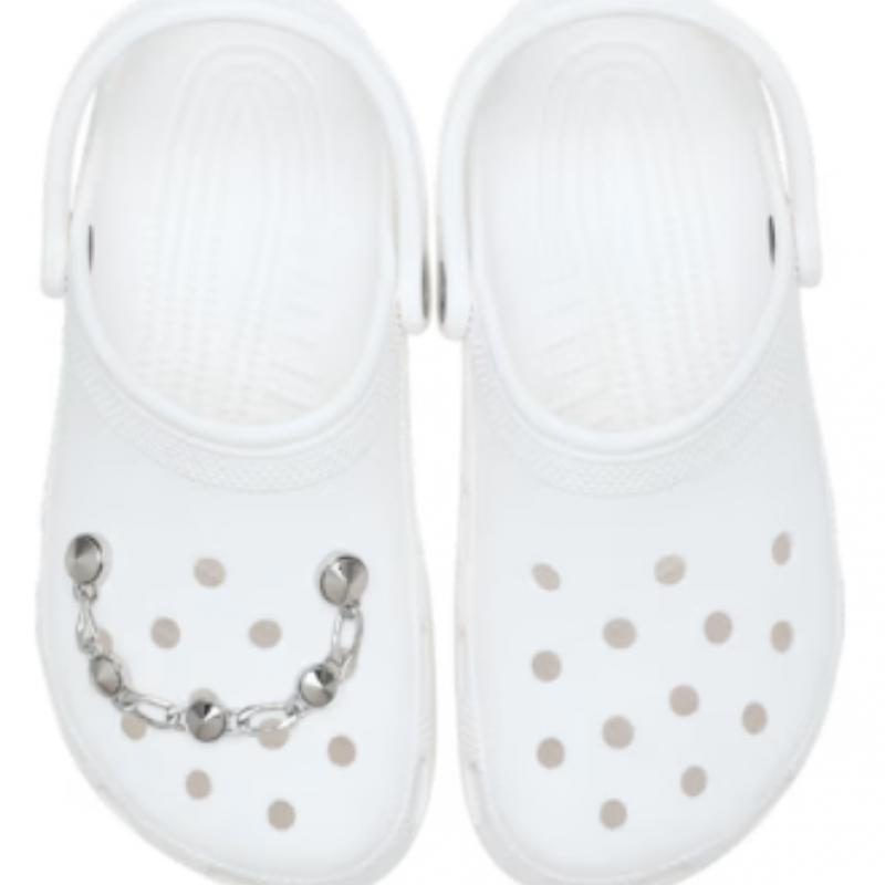 Crocs Silver Lux Studded Chain Gibbits Pack