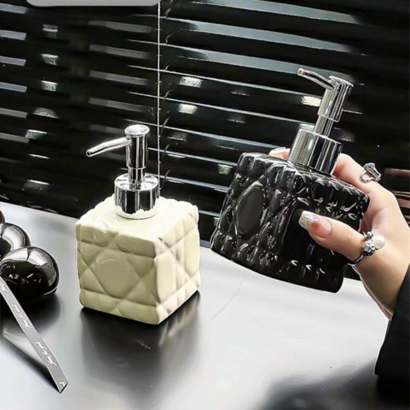 Lotion Dispensing Bottles Large Capacity High-value Shower Gel Press Bottles Ceramic Hand Sanitizer Bottles Bathroom Accessories