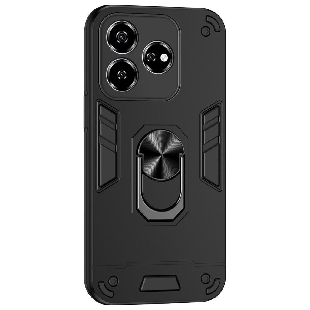 For ZTE Axon 60 Lite Case PC+TPU Drop Defend Phone Cover with Ring Kickstand