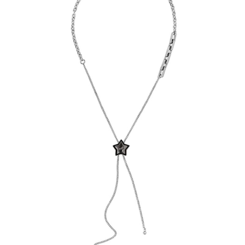 

SENTIMENTS no.479 [black] STAR CODE LOCK MIX CHAIN necklace black