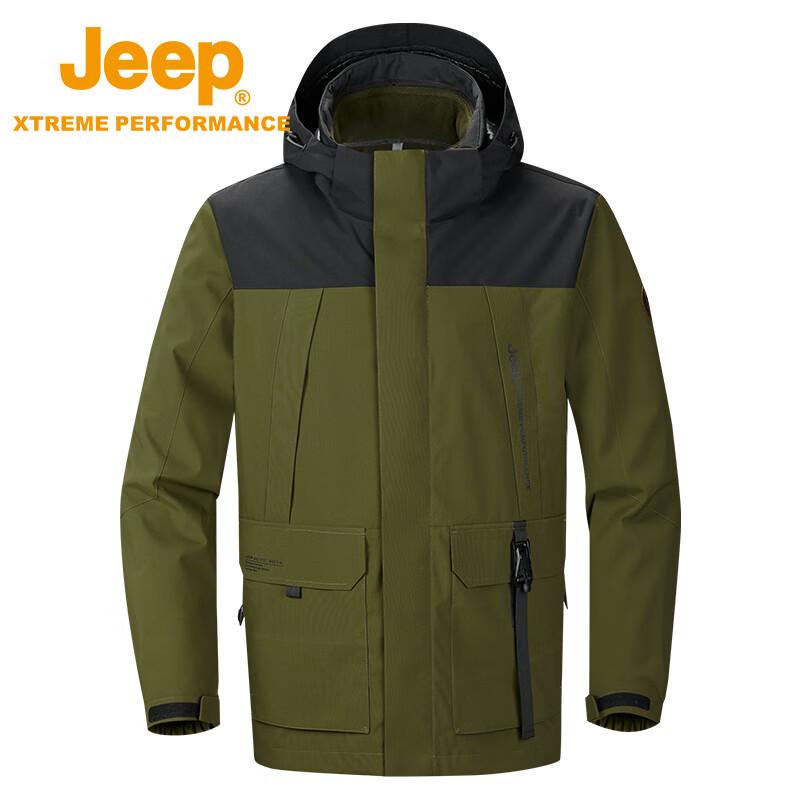 JEEP Men s 2024 3-in-1 Fleece Lined Storm Jacket XL