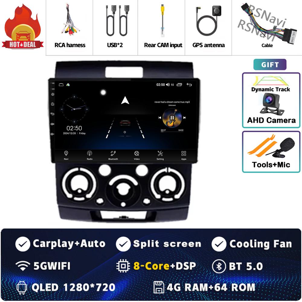 Android 14 DSP Car Radio For Ford Everest Ranger Mazda BT50 BT-50 2006 2007 - 2010 GPS Navigation Multimedia Video Player Stereo