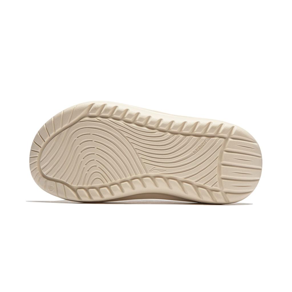 Li Ning SOFT SLIPPER Slide Slippers Unisex Rock White Gray AGAU003-1