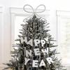 Christmas Tree Top Decorations Christmas Tree Topper Bow 7.9x9.8 Inch Metal Xmas Holiday Ornaments For Church Home Party