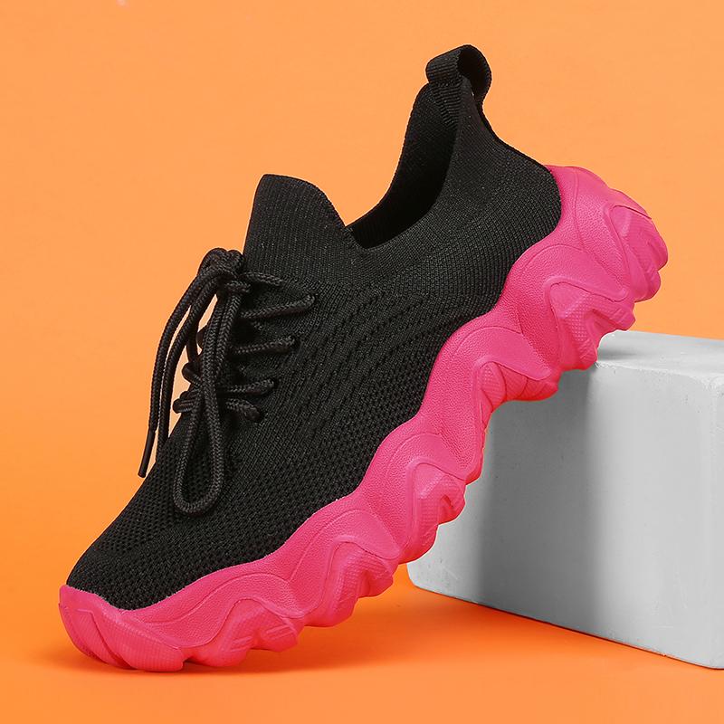 

Студенческий досуг Бег Летняя мода Противоскользящие Сетчатые Дышащие Спортивные туфли Теннис Женщины Тренд 2025 Женская обувь на толстой подошве 36