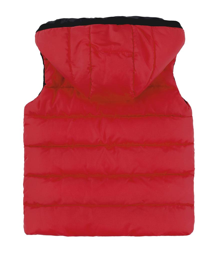 Hiheart Padded Size 110 Kids' Vest, Lightweight, Windproof, Water-Repellent, Boys', Red,