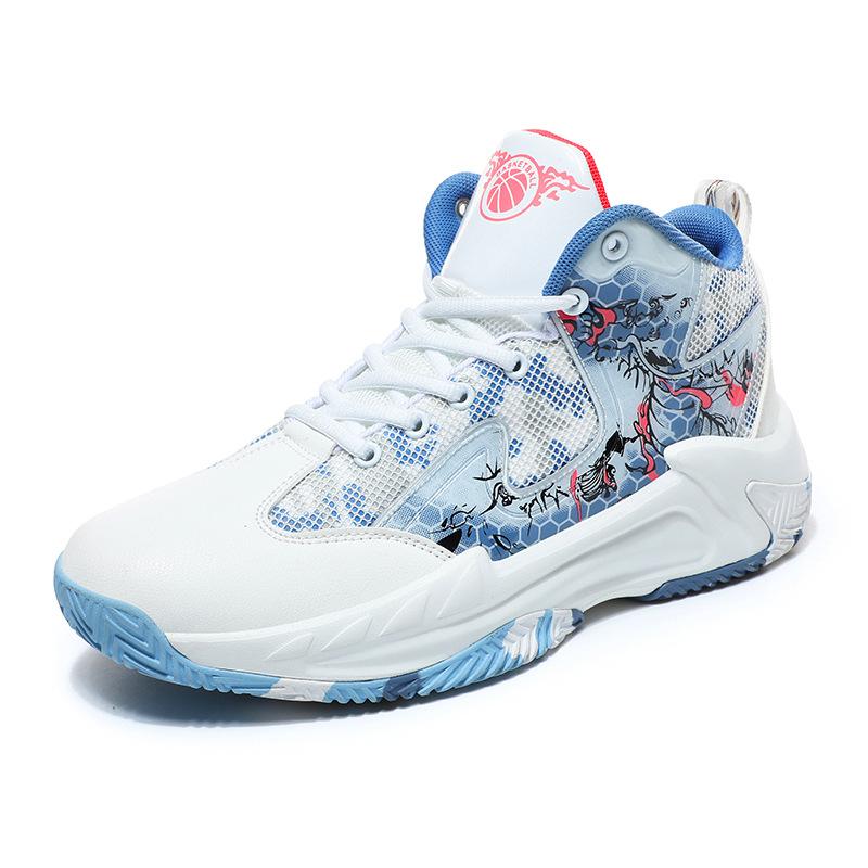 Men's Trend Air Cushion Basketball Shoes with Shock Absorption and High-quality Sports Shoes for Running