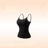 Pearl Double Shoulder Straps Camis Women Solid Color U Neck Crop Tops Fashion Warm Tube Top Female Sleeveless Camisole