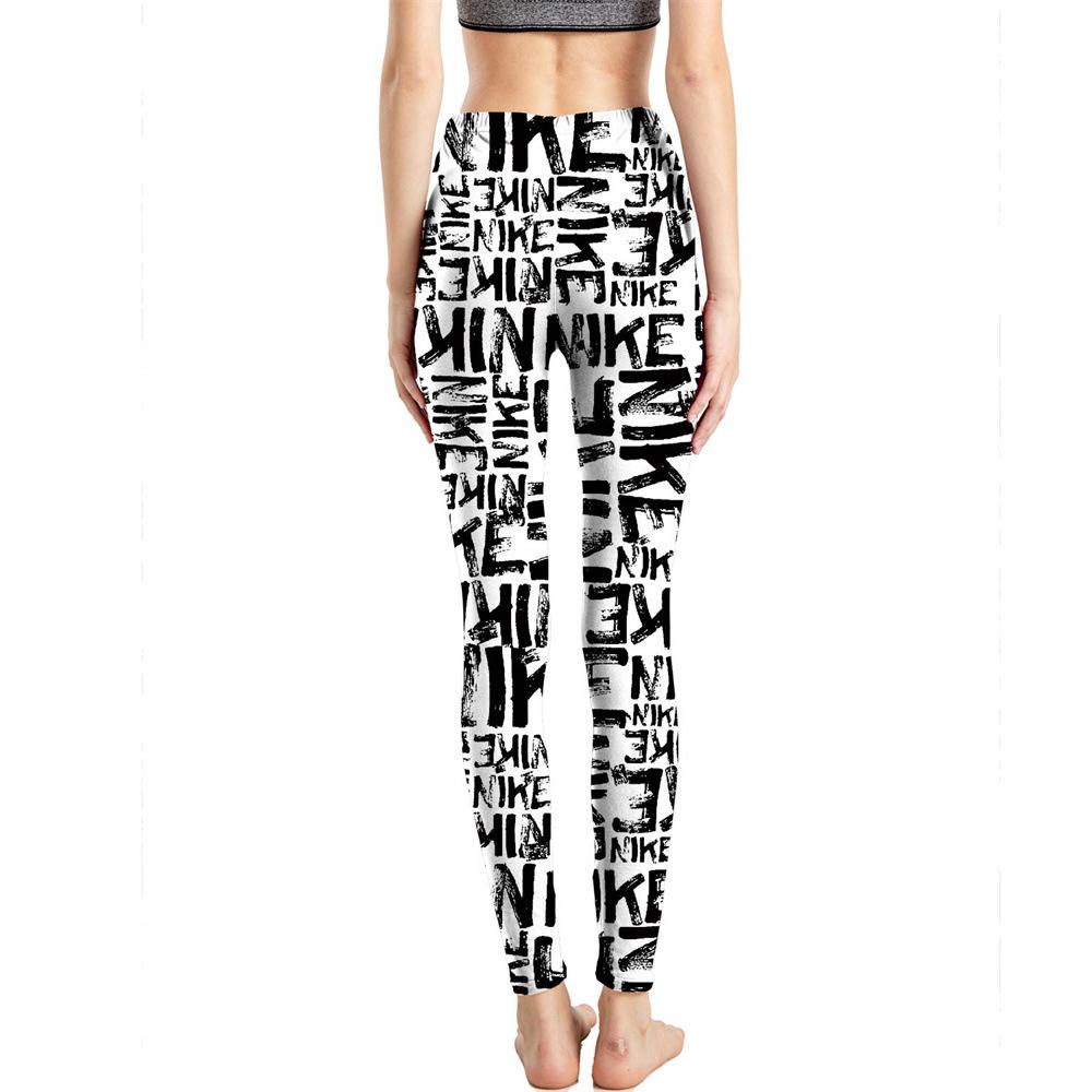 Fashion Geometric Pattern Printed High Waist Elasticity Pants Soft Trousers For Women Workout Tights Fitness Yoga Pants