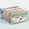 Mesh Pen Bag Transparent Stationery Bag Durable Stationery Storing Bag  Students