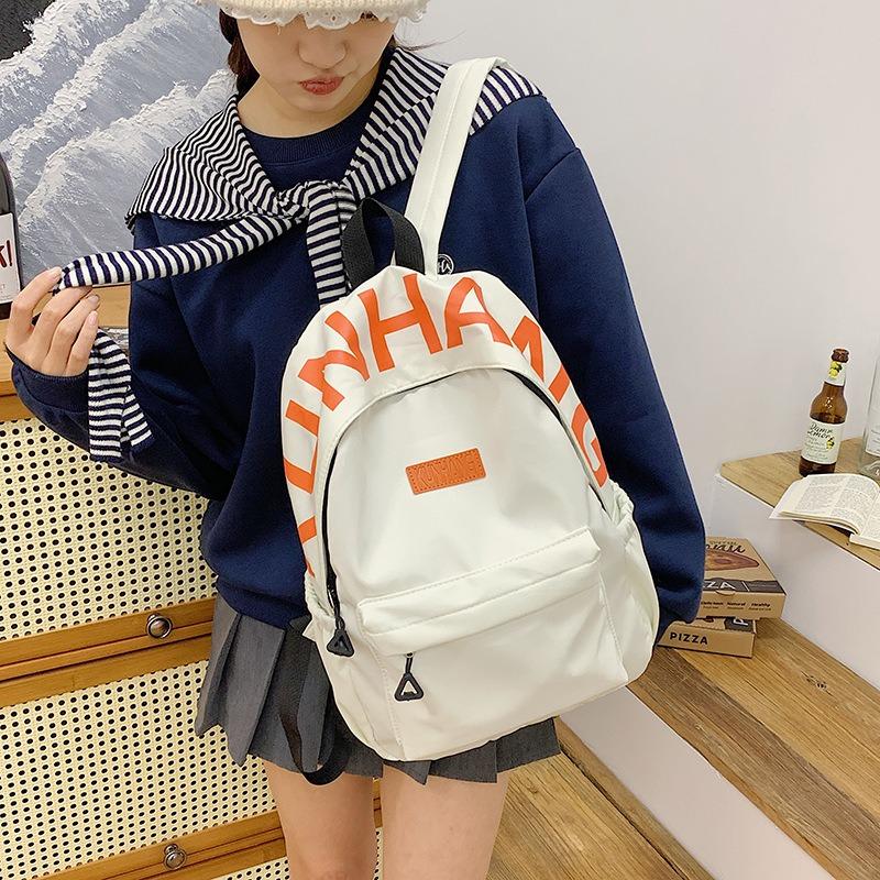 High value letter printing, junior high school students, primary school students, simple and versatile, ultra-light college style backpack