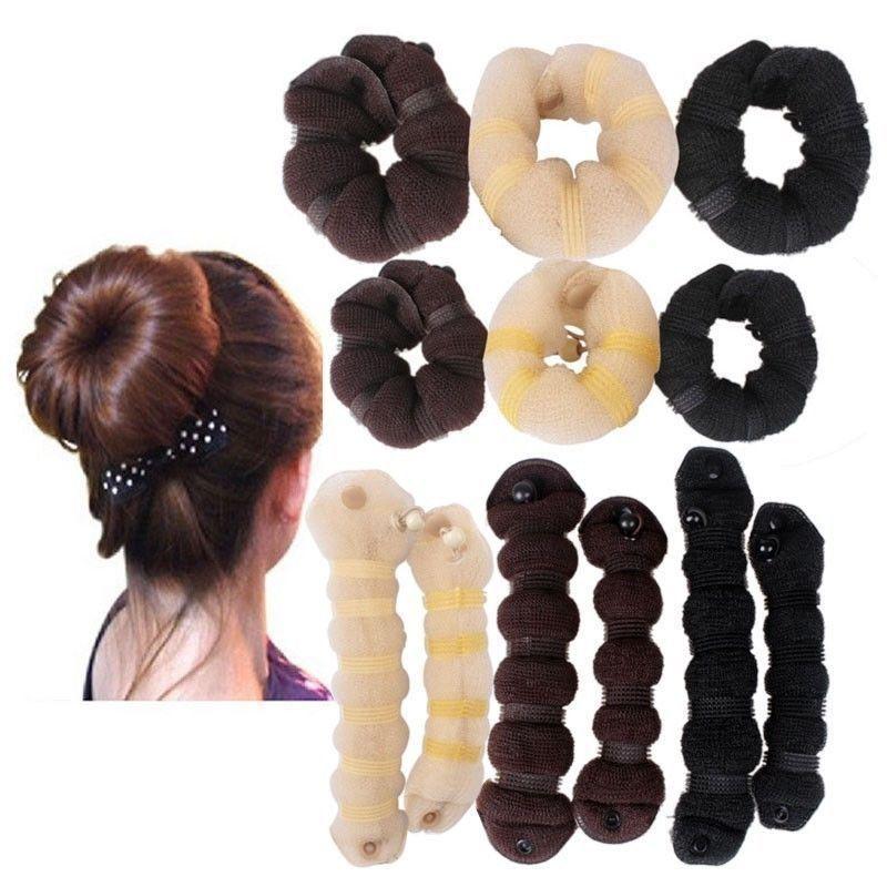 Creative Nylon Hair Bun Tool Comfortable Non-tugging Elegant Hair Bun Styler