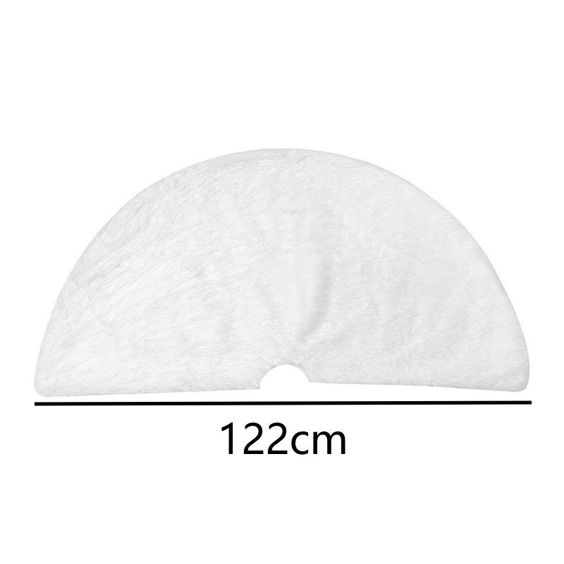 Christmas Pure White Plush Tree Skirt Holiday Decoration