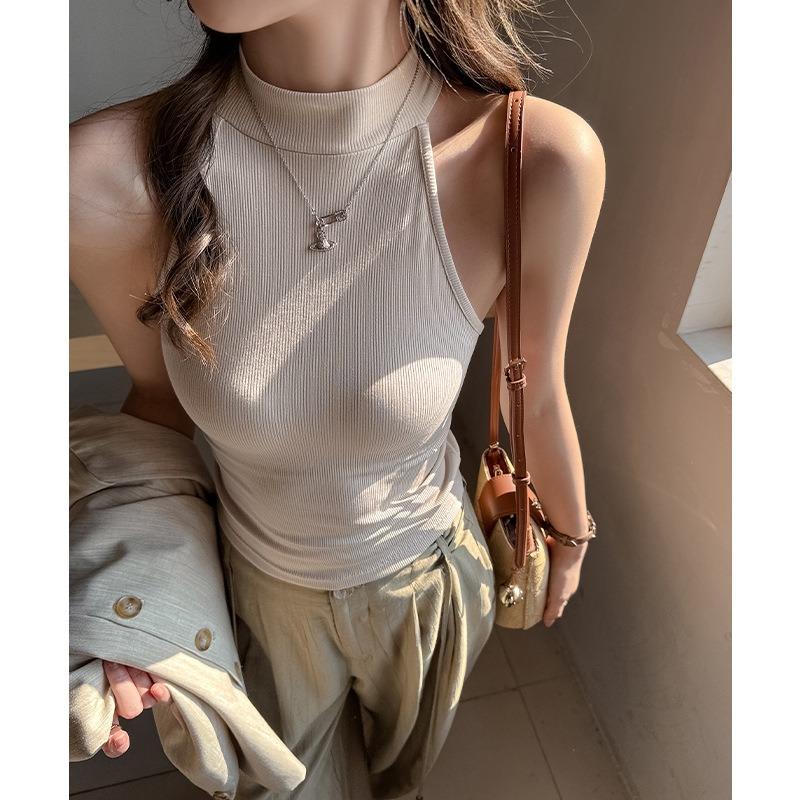 Round Neck Sleeveless Sexy Spring and Summer Camisole Tops for Women
