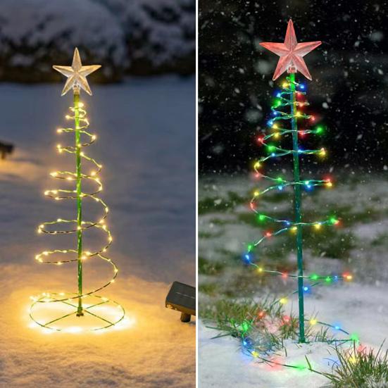 Solarna lampa ogrodowa LED Oświetlenie Dekoracyjne Odporna na Warunki Atmosferyczne Automatyczne Ładowanie Zasilana Solarnie Lampa Choinkowa Dekoracja Zewnętrzna