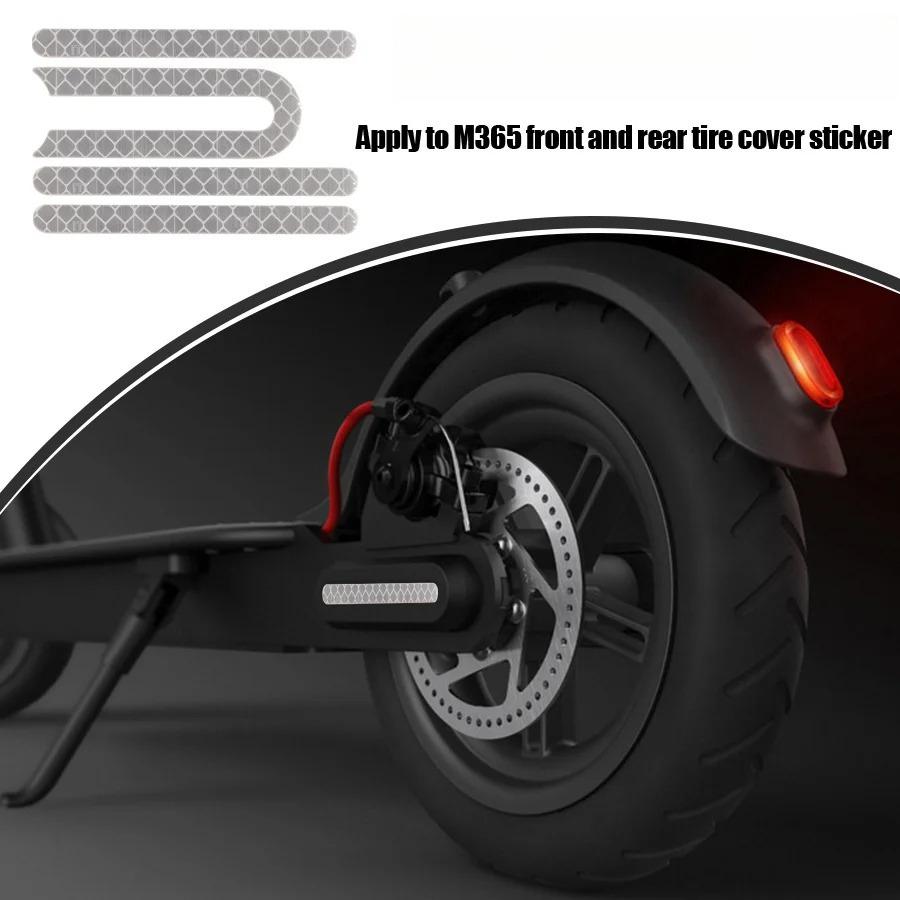 4pcs Electric Scooter Front Rear Wheel Tyre Cover Protective Shell Reflective Sticker for Xiaomi M365 Skateboard Parts