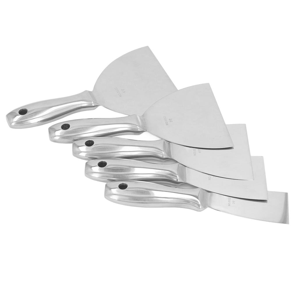 5 Stück Spachtel Schaber Edelstahl Schaber Set Gips Fugenmasse Spachtel Entfernung Reinigungswerkzeug 2in 3in 4in 5in 6in Größe