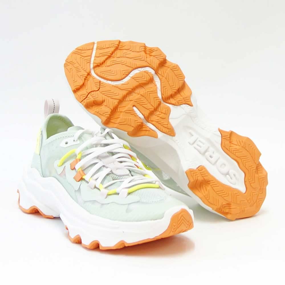 SOREL Kinetic Breakthrough Techlace Sneakers, Women's, NL4691, Size 23.0cm, Tea Light, Sea Salt