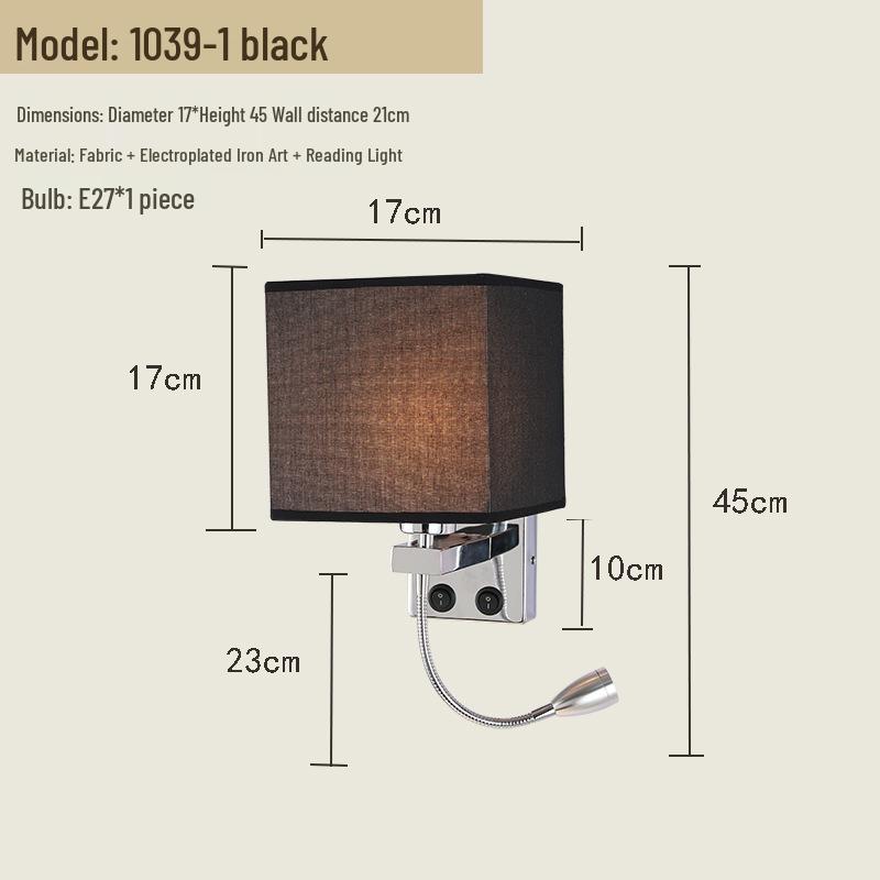 USB Charging European Style LED Wall Lamp for Indoor Use - Ideal for Hotels and Bedrooms