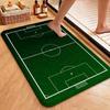 Soccer Ball Green Field Rectangular Rug Nonslip Durable Carpet For Gaming Room Study Living Room Home Party Decor Holiday Gift