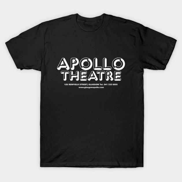

Men Black Print T-shirt Apollo Theatre Glasgow No-Cut Transfer Paper Print Cotton Tshirt L чёрный