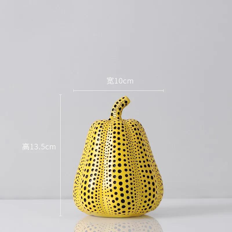 

Pok Dot Art тыквенная статуэтка украшение комнаты смоляная статуэтка украшение стола украшение дома статуи для украшения