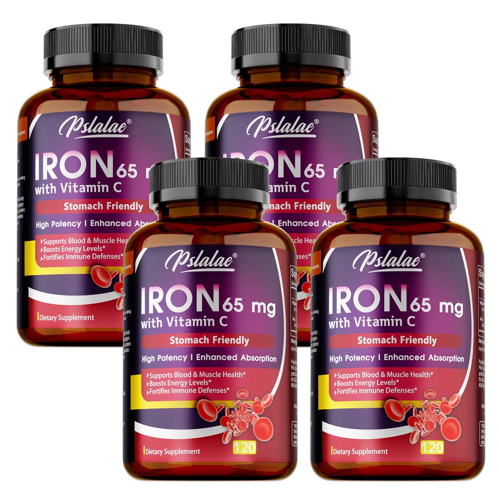 Pslalae Integratore Alimentare di Ferro, Contiene Essenza di Vitamina C, Integratore Nutrizionale Quotidiano