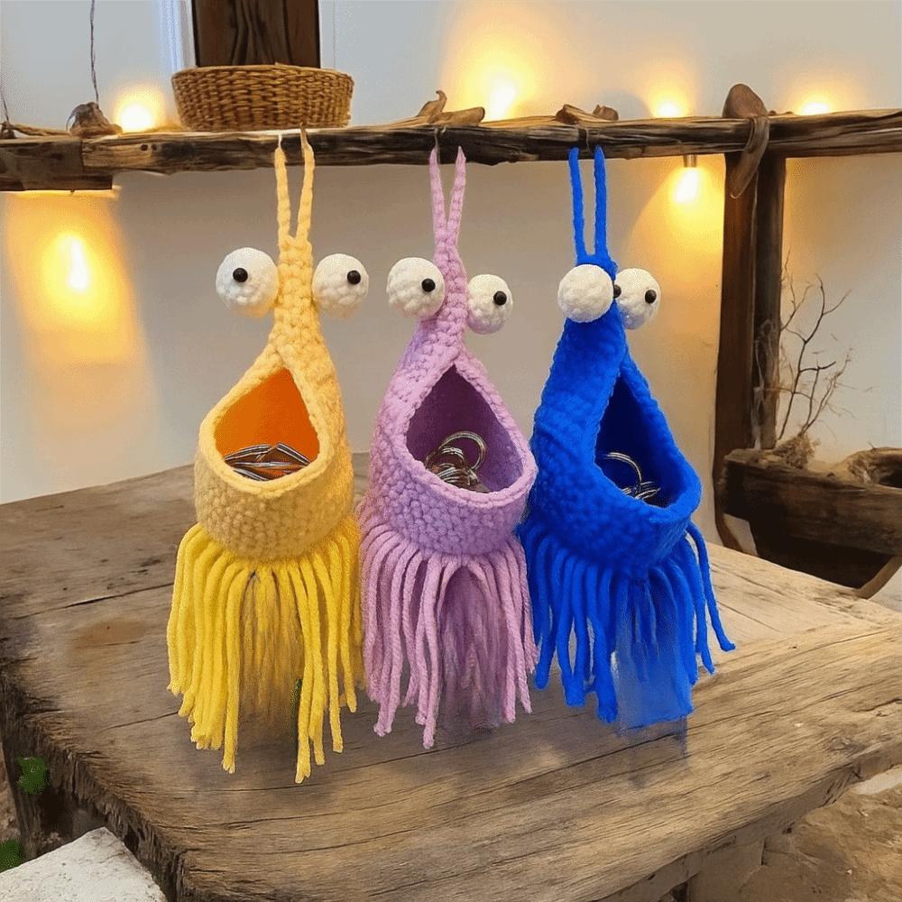 Lobster-Shaped Crochet Plant Hanger Cotton Woven Crochet Car Hanger  for Home