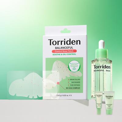 Balanceful Sebum Control Patch 5pcs + Cica Soothing Serum 50ml Set (Free Serum 10ml + Cream 20ml)