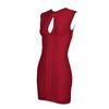 Elegant Wine-Red Bandage Dress: Form-Fitting, Cinched Waist, Perfect for New Year's Celebrations or Valentine's Day. Luxurious Women's Evening Attire.
