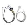 Shampoo Faucet Sprayer Kit Accessory 23.6in Tap 47.2in Hose Hot Cold Mixer Medium Plated Faucet Replacement Set
