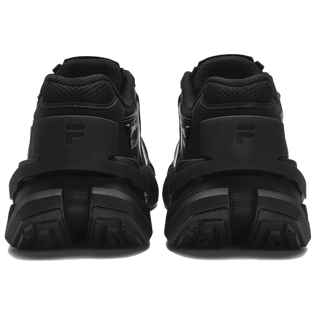 Fila Fusion TI-22 Fabric Synthetic Leather Versatile Comfortable Daily Shock Absorbing Lightweight Low Top Dad Shoes Women Sneaker Black T12W411101FBK