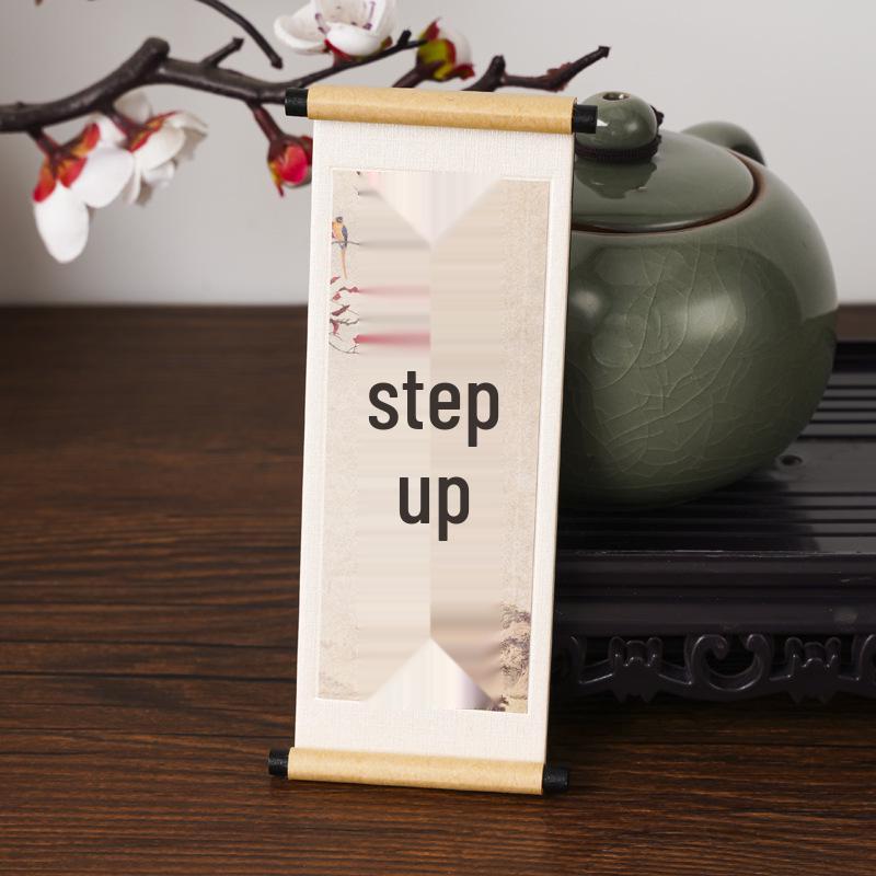 Calligraphy Series Wooden Scroll Refrigerator Magnet - Cultural Gift