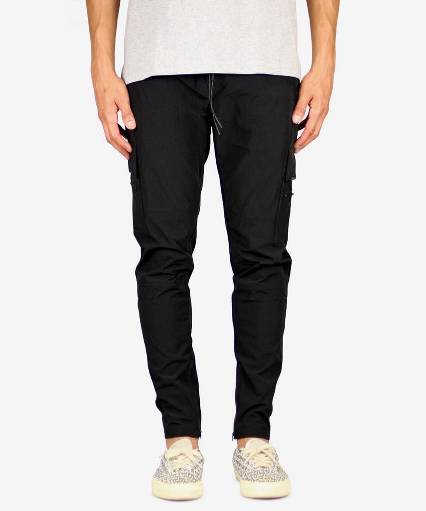 Haipeodenim Black Nylon Zipper Pants