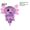 Soft Waxy Fidget Toy Glittery Salamander Squeeze Slow Rebound Stress Reliever Relief with Transparent Glitter Cute Decompression Gift Relaxation Ball